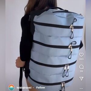 Light Blue Travel Backpack - Lightweight Women’s Travel Bag